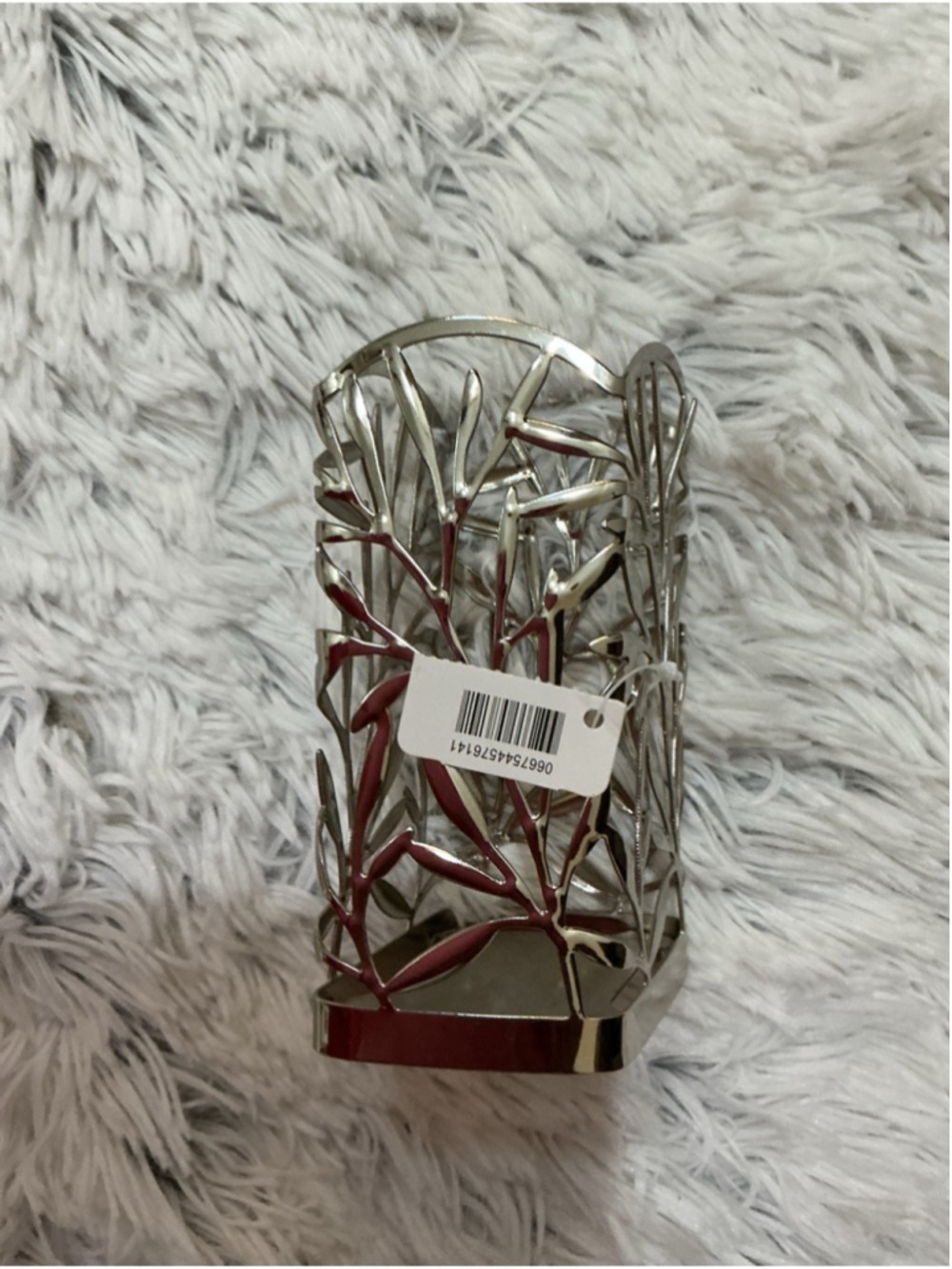 Bath & Body Works Silver Leaf Foaming Hand Soap Sleeve Holder Metal Decorative - Picture 10 of 15